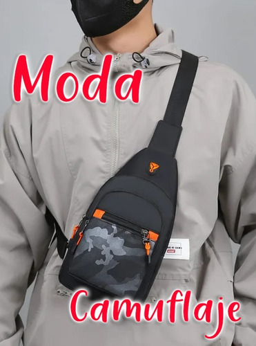Pechera Mariconera Mochila Cruzada Moda Camuflaje A6606 Sig