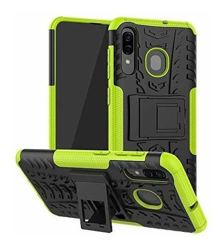 Funda Para Galaxy A20/a30/a50  Negro Y Verde 