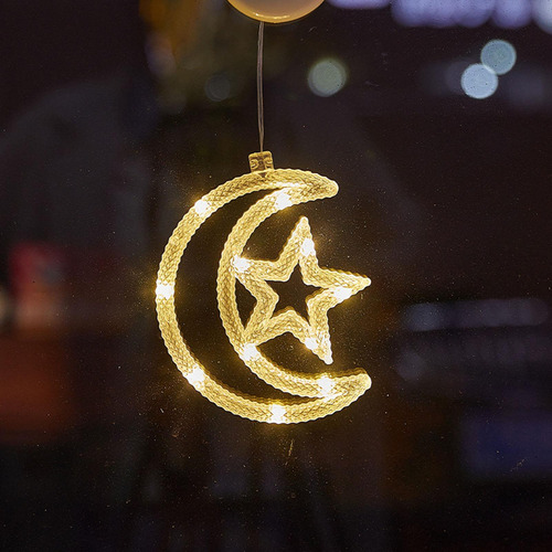 4 Adorno Navideño Con Luz Led Para Ventana, Ligero Y