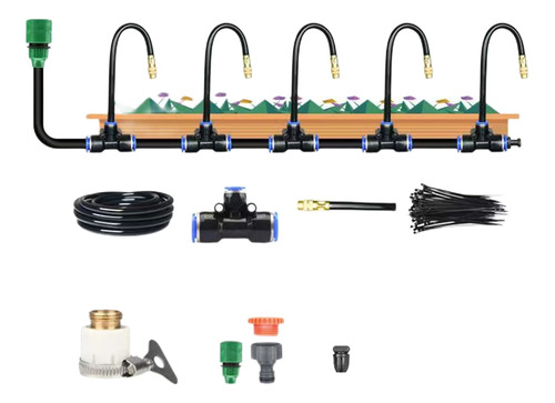 Kit De Sistema De Nebulización De 10 M Con Boquilla Gira