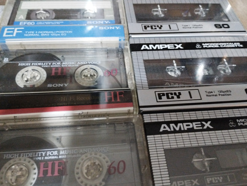 Casettes Ampex Y Sony Lote De 6