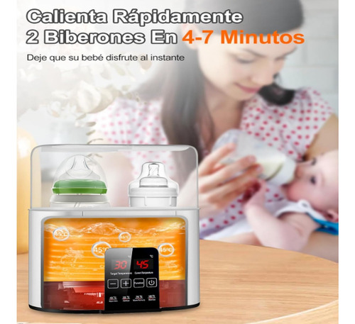 Calentador Rápido De Biberones Adaptable A 2 Botellas