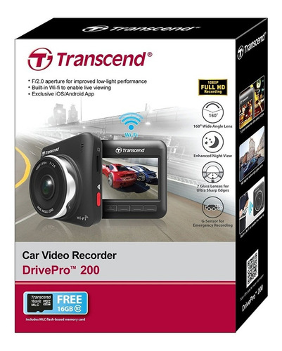 Transcend 16gb Drivepro 200 Car Video Recorder With