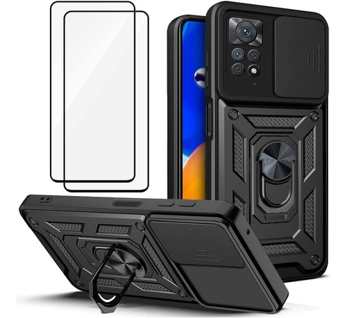 Funda Negra Para Xiaomi Redmi Note 11 Pro 4g/5g + Protector