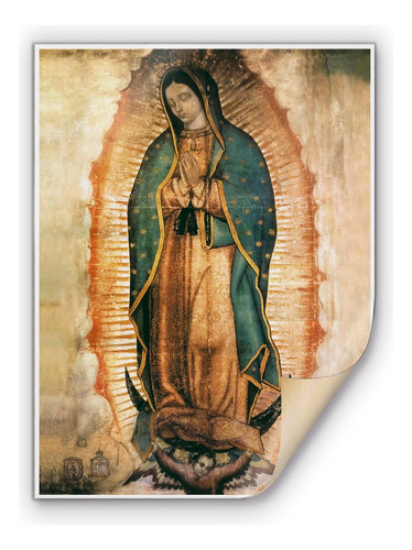 Lienzo Algodón Virgen De Guadalupe (certificada) 70x100cm