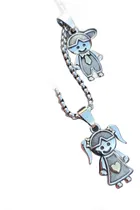 Comprar Cadena Acero Quirurgico & Dije Niña\u002Fniño Enchapada En Plata