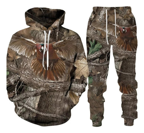 Sudadera Casual Camuflaje Caza Animal Jabalí 3d