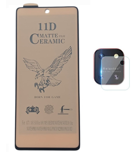 Protector Ceramica Mate + Cam  P Samsung Galaxy Note 10 Lite