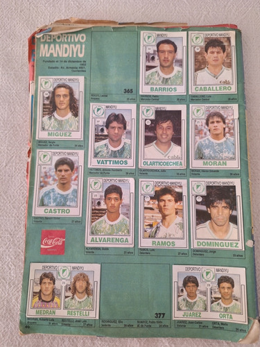Album Figuritas Futbol 1992 Coca Cola (Usado)