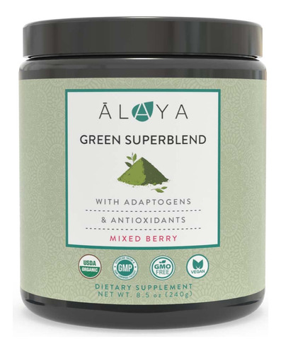 Alaya Organic Super Greens Powder - Suplemento De Superalime