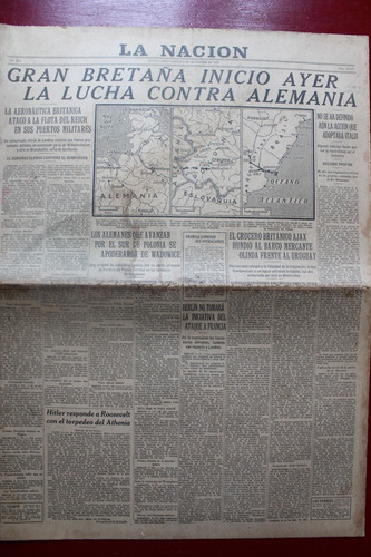 Lote 31 Diarios Antiguos La Nacion Segunda Guerra Mundial