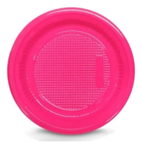 Prato Plástico Descartável Pink Pr15 Com 10 Unidades Plastik