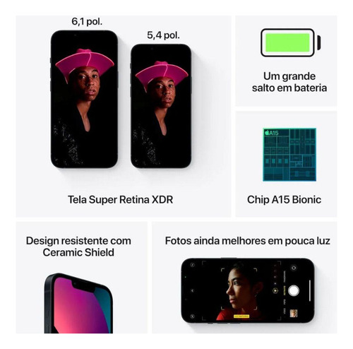 iPhone 13 Apple Mlpf3bz/a - Tcdap874 Ios 15 Tela 6.1