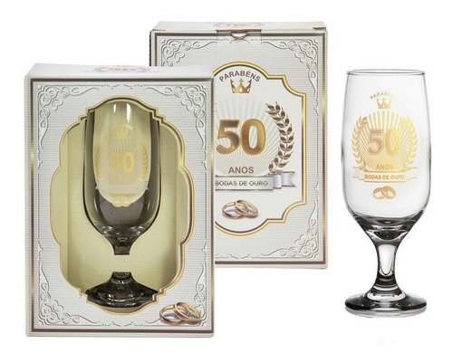 Taça Floripa 50 Anos Bodas De Ouro - Caixa De Presente