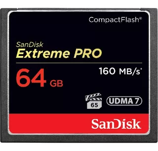 Memoria Compact Flash 64gb Sandisk Extreme Pro 160 Mb/s