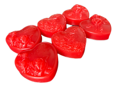 Jabones Artesanales Vegetales Souvenirs Corazón X 6u.