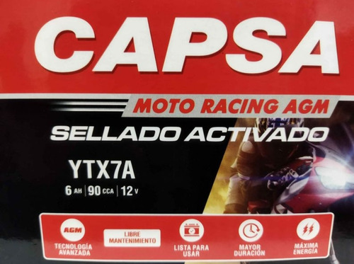 Batería Para Moto Ytx7a, Scooter, Rt250, Dm150