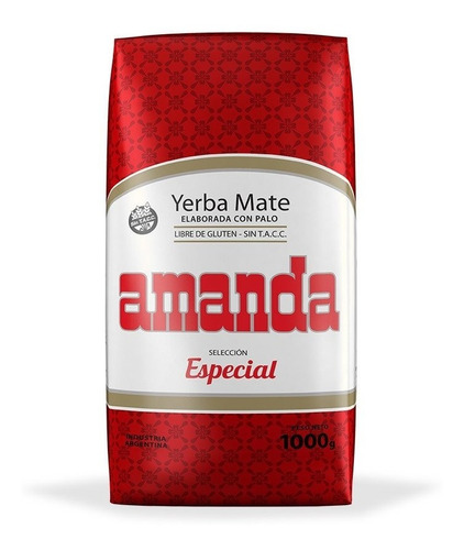 Yerba Mate Amanda Seleccion Especial Con Palo 1kg Sin Tacc