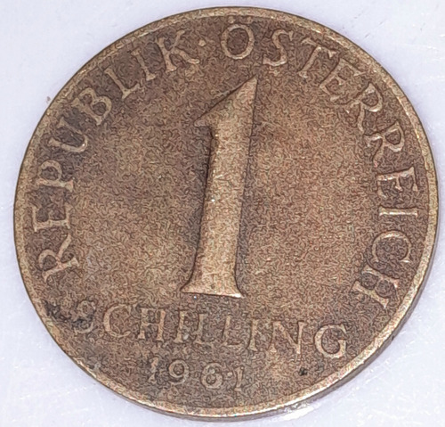 Moneda 1 Schilling 1961 Austria Republik Osterreich 1 Chelin