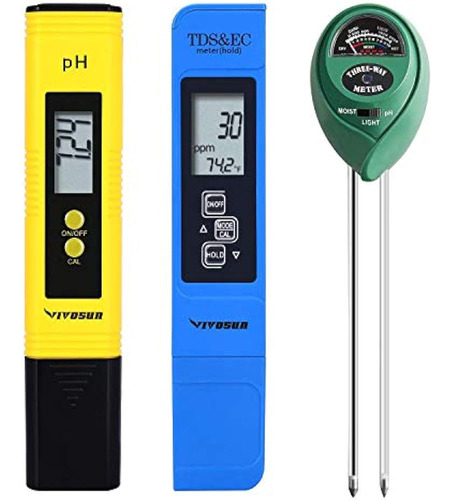 Vivosun, Medidor De Temperatura Y Ce Tds 3 En 1, Combinado D