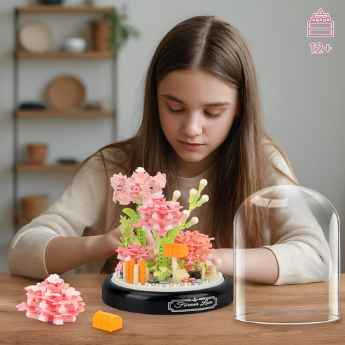 Bloques De Flores Artificiales Para Armar Compatible 624pcs.