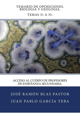 Libro: Temario De Oposiciones. Biologia Y Geologia. Temas 31