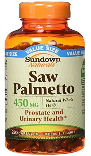 Sundown Saw Palmetto 450 Mg Cápsulas 250 C/u (paquete De 2)