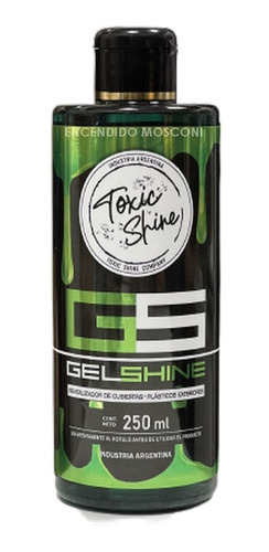 Mini Gel Shine Acondicionador Cubiertas Toxic Shine 250ml Color Verde Oscuro
