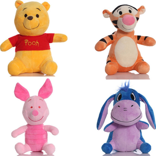 4pcs Set Peluches Winnie The Pooh , Tigger,igor Y Piglett