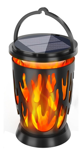 Luces Solares Impermeables Al Aire Libre, Llama Parpadeante