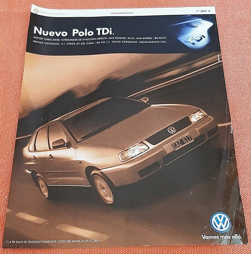 Publicidad Volkswagen Polo Classic Tdi 1999