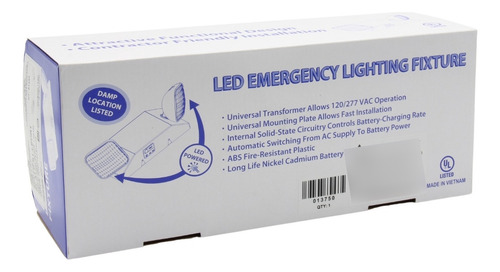 Luminario Beghelli Led De Emergencia Xlp 2x1w 120-277v