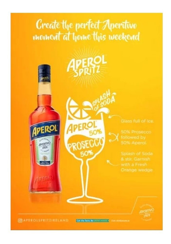 Kit Aperol - Aperol + Espumante Italiano Cinzano Pro-spritz