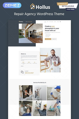 Hollus-theme Servicios Dereparación Multipropósito Wordpress