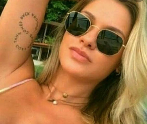 Óculos De Sol Hexagonal Dourado Verde G15 Unissex Moda Praia