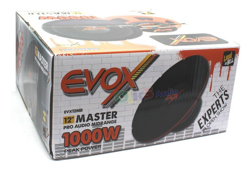 1 Medio Rango De 12 500w. Rms 8 Ohms Open Show Evox Evx12mr Color Negro Con Naranja