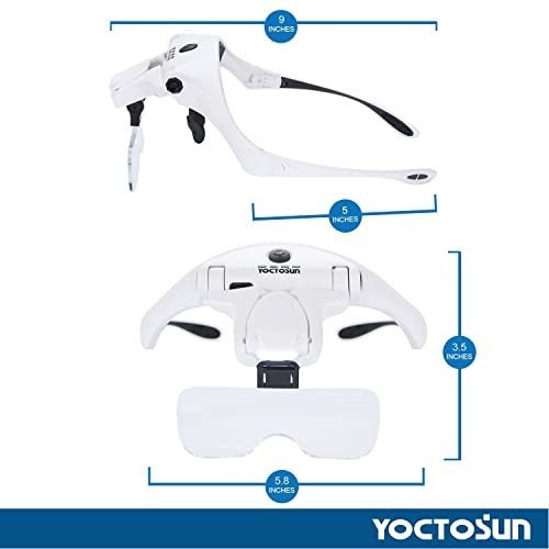 Gafas Lupa Led 5 Lentes 1x-3.5x Recargable - Para