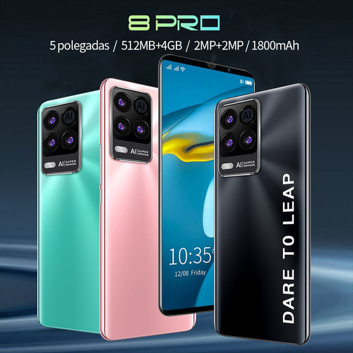 P Smartphone Barato 8 Pro 3g Ram 512 Mb Rom 4 Gb Ouro Rosa