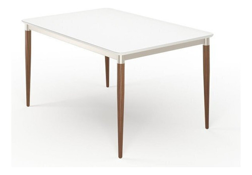 Mesa De Jantar 4 Cadeiras Com Pés Em Madeira Maciça Ei