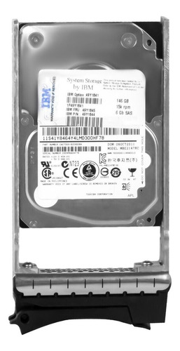 Hd Sas Ibm 146gb 15k 2.5 49y1845 49y1841 49y1844 Mbe2147rc Cor Prateado