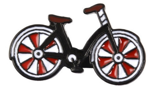 Pins / Broches Bicicleta Bike Negro Con Rojo