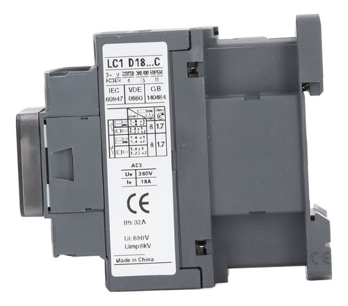 Contactor Eléctrico De Corriente Alterna Industrial Lc1d18 3