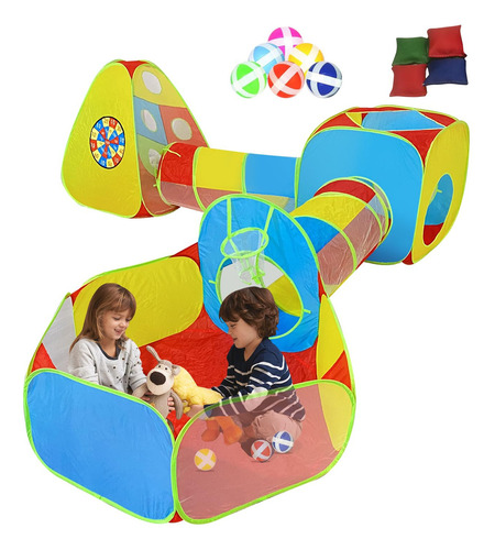 De Campaña 5 En 1 Para Niños Con Túnel Y Accesorios