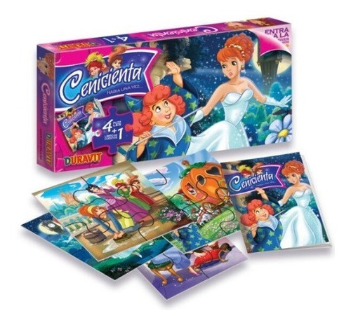 Duravit 047 Rompecabeza Cenicienta 4 Puzzle 4 Piezas+ Cuento