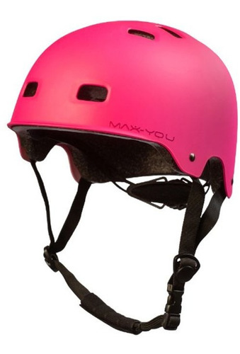 Casco Protector Max-you Monopatin Skate Bici Vh62 - Rex Color Rosa Talle L