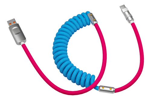 Cable Tipo C Espiral Coiled Para Teclado Mecanico O Celular