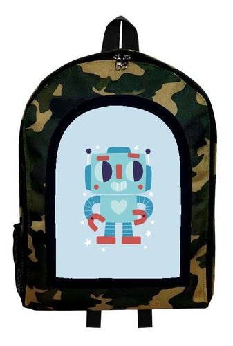 Mochila Camuflada Robot Modelo B261