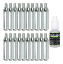Comprar Kit 20 Co2 12g Para Pistolas Rifles Airgun Airsoft +silicone