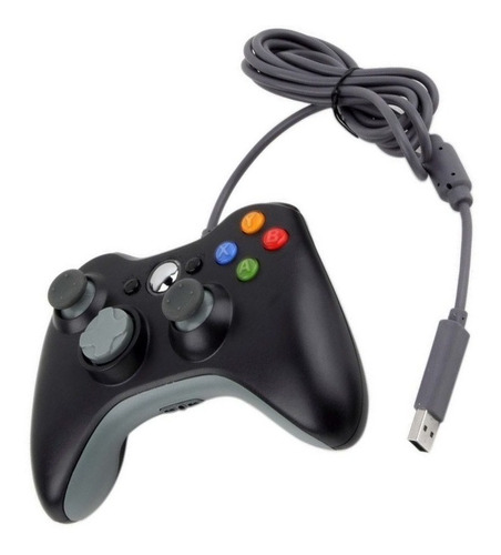 Controle Usb Computador Notebook Xbox 360 Cabo Com 2 Metros