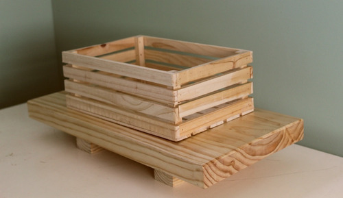 Imagen 6 de 6 de Caja De Madera Decorativa Organizadora - Estilo Canasto